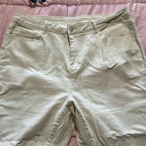 Emery Rose Cream Jeans